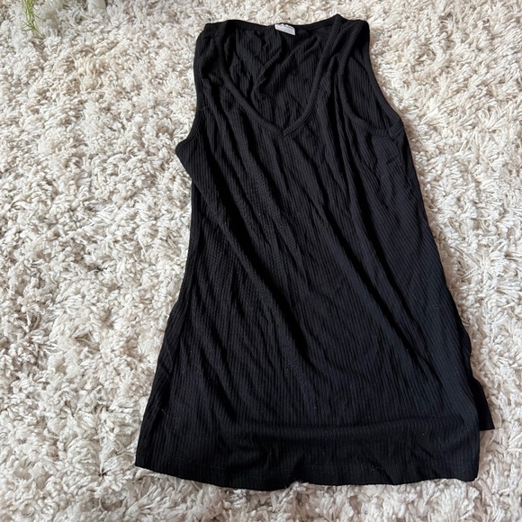 Tops - Elegant WIHOLL women’s super cute flowy spring fall fashion, ribbed Black Textur